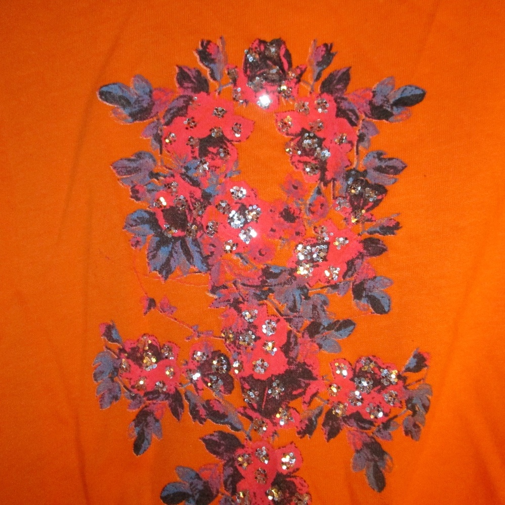 Orange Anchor tee Plus 2X fits 1X - Picture 6 of 8
